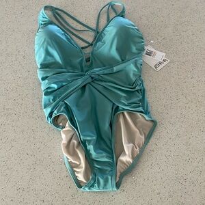 New! Athena Twist plunge swim suit